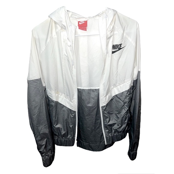 NIKE Windrunner woman’s grey and white windbreaker - Picture 2 of 6